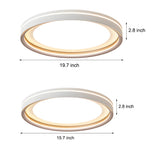 Modern Layered Ring Flush Mount LED Ceiling Light with 3 Color Temperature Dimming