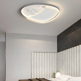 Modern Moon Texture LED Ceiling Light 3 Step Dimming Geometric Flush Mount Lamp