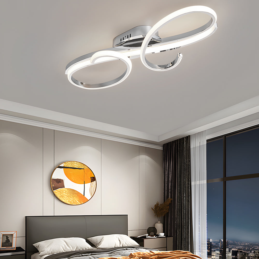 Modern Music Note LED Ceiling Light Artistic Musical Symbols Flush Mount Fixture for Living Room