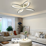 Modern Flower Shaped Acrylic LED Ceiling Light Dimmable Flush Mount Fixture for Bedroom and Living Room