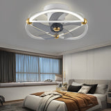 Modern Bladeless Ceiling Fan with Dimmable LED Light and Remote Control for Low Ceilings