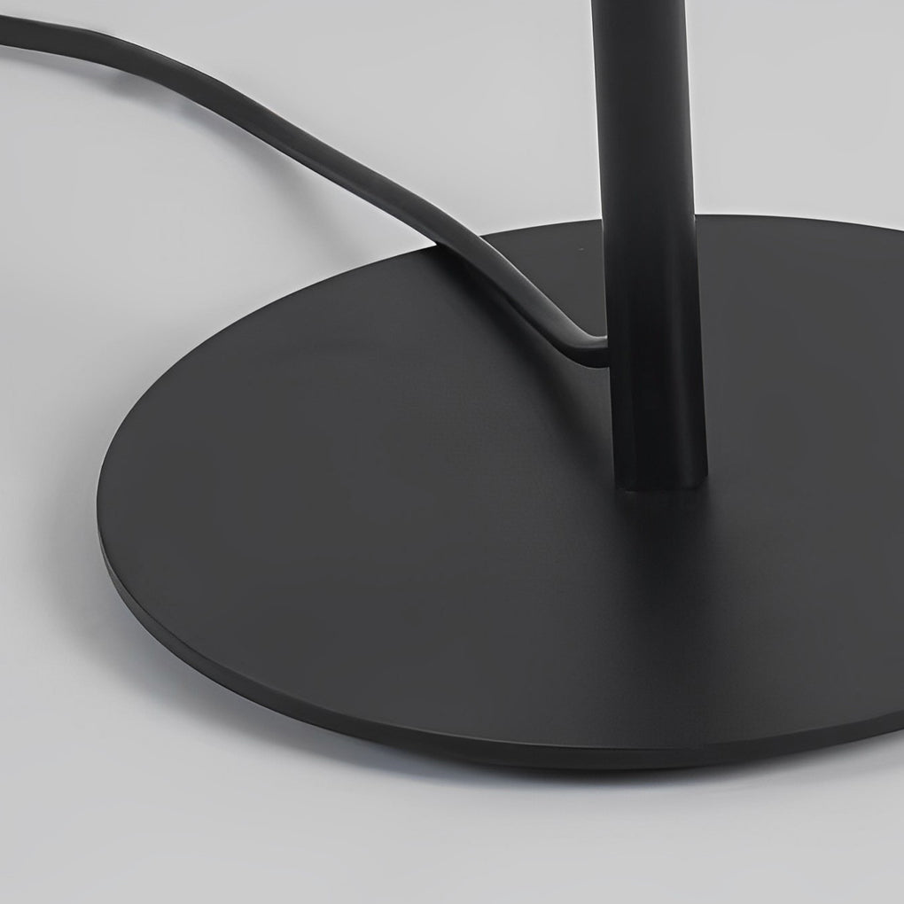 Modern Oval Silhouette LED Floor Lamp Minimalist Standing Light with Metal Base