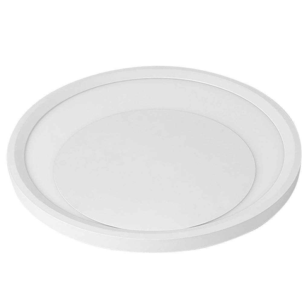 Modern White Round LED Flush Mount Ceiling Light Fixture for Kitchen and Living Room