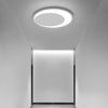 Modern White Round LED Flush Mount Ceiling Light Fixture for Kitchen and Living Room