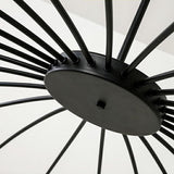 12 Light Matte Black Sputnik Chandelier Modern Metal Linear Hanging Light Fixture
