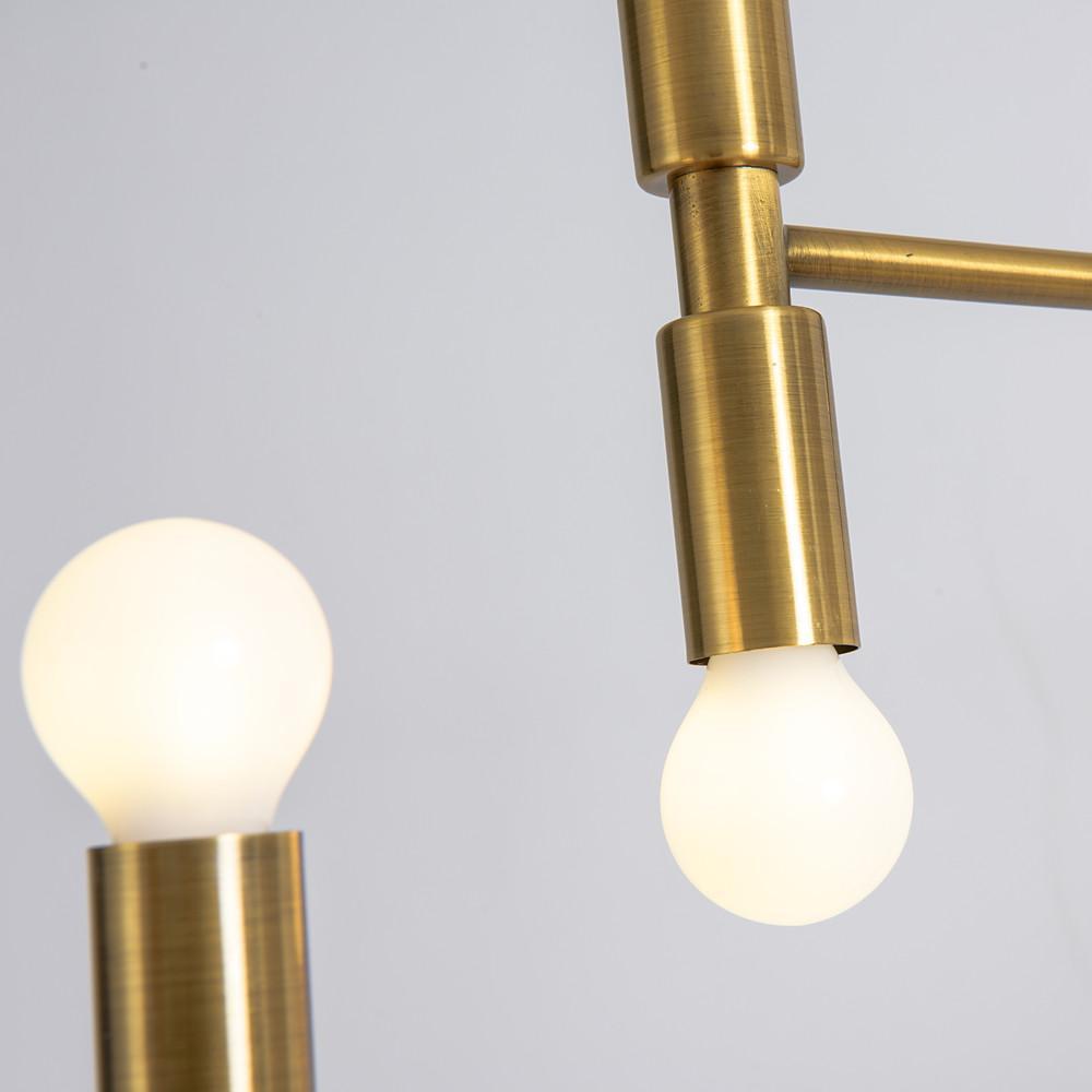12 Light Modern Adjustable Metal Chandelier Electroplated Pendant Lighting for Dining Room and Living Area