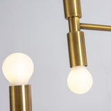 12 Light Modern Adjustable Metal Chandelier Electroplated Pendant Lighting for Dining Room and Living Area