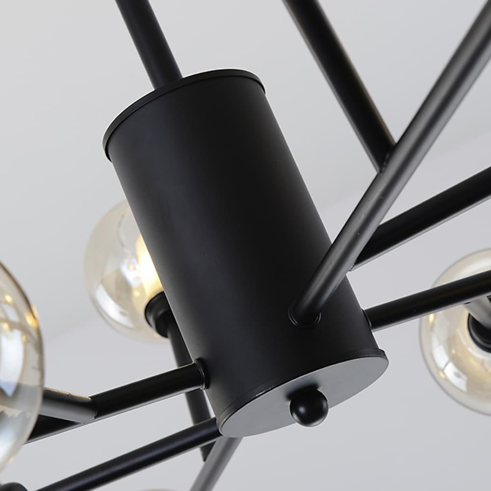 12 Light Nordic Glass Sputnik Pendant LED Chandelier for Modern Living Room and Kitchen Island Lighting
