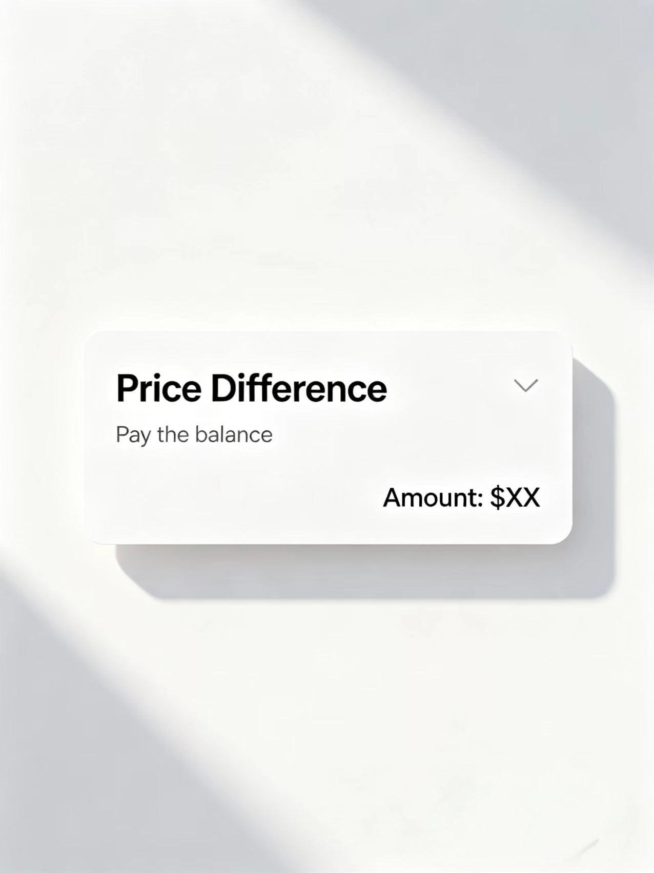 Custom Order Price Difference