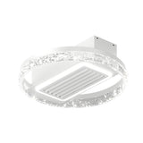 Nordic 19.7 Inch Low Profile Bladeless Ceiling Fan with Dimmable LED Light and 6 Speed Remote Control