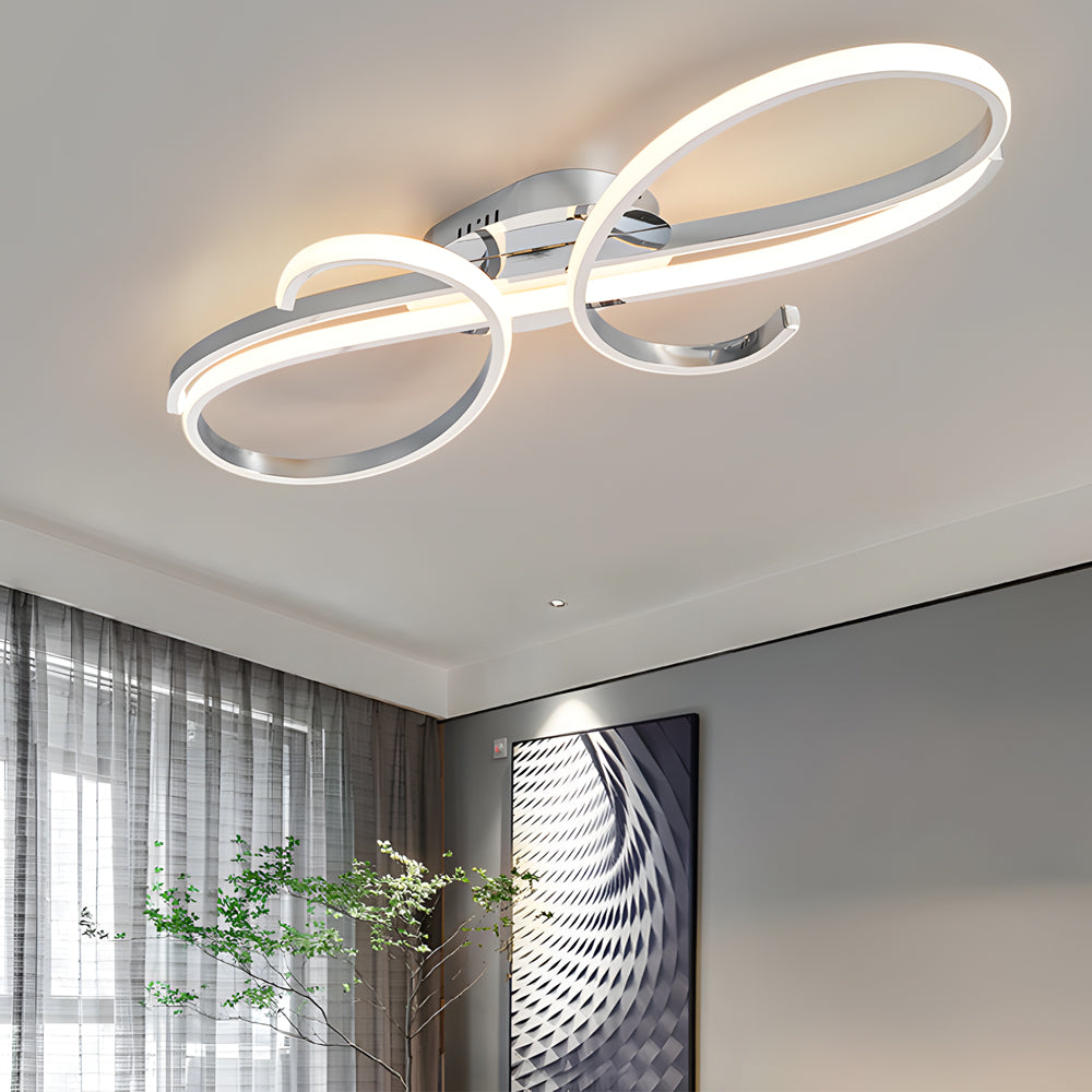 Modern Music Note LED Ceiling Light Artistic Musical Symbols Flush Mount Fixture for Living Room