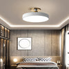 Round LED Semi Flush Mount Ceiling Light for Modern Bedrooms and Living Rooms Nordic Minimalist Fixture
