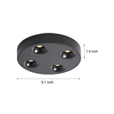 Modern 9.1 Inch Round LED Flush Mount Ceiling Light 4 Light Ultra Thin Low Profile Aluminum Fixture