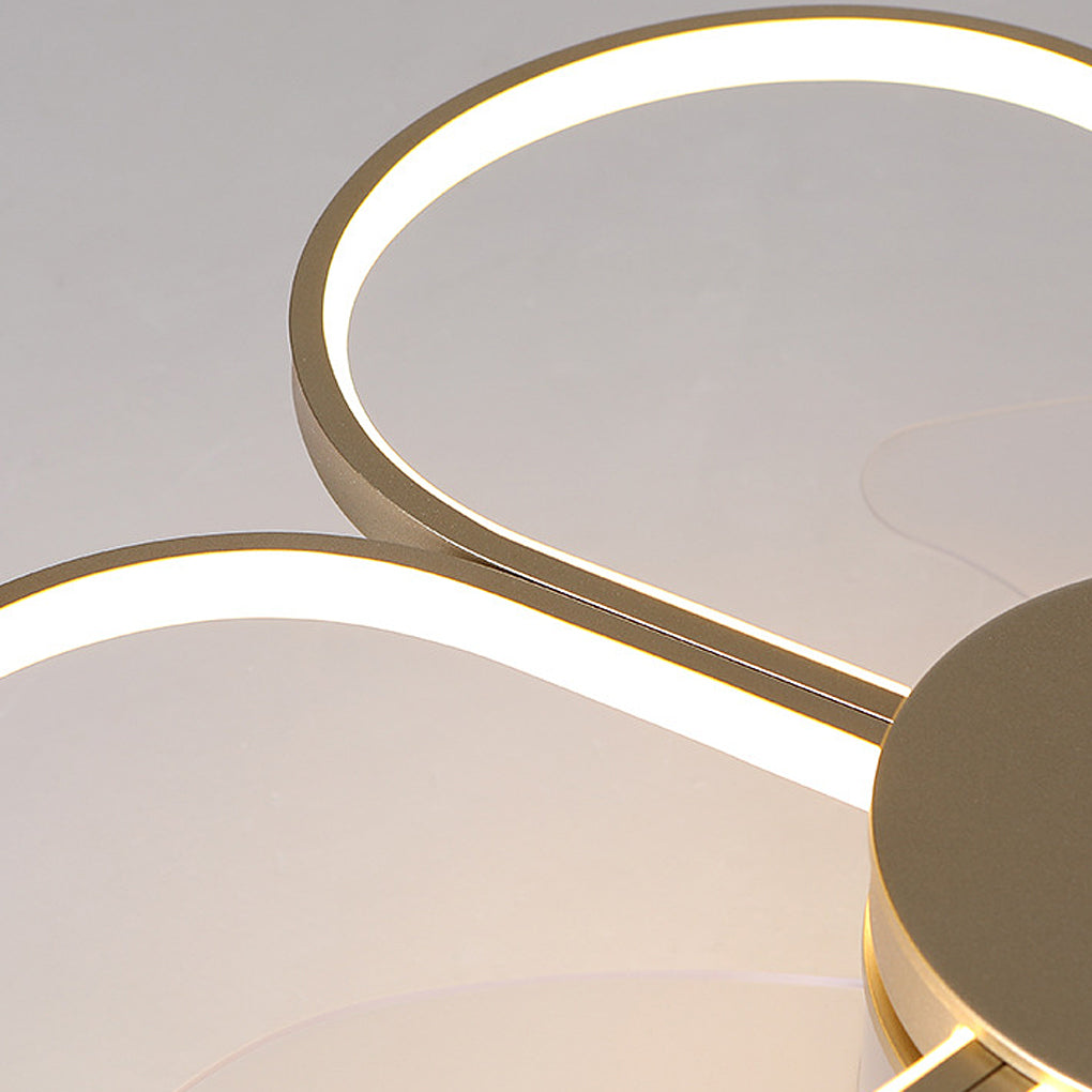 Flower Design Bladeless Ceiling Fan with Dimmable LED Light and Silent 6 Speed Motor