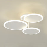 Modern Nordic Round LED Flush Mount Ceiling Light Matte White Finish with 3 Step Dimming