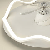 Modern 20 Inch Bladeless Ceiling Fan with 360 Degree Oscillating LED Light and Remote Control