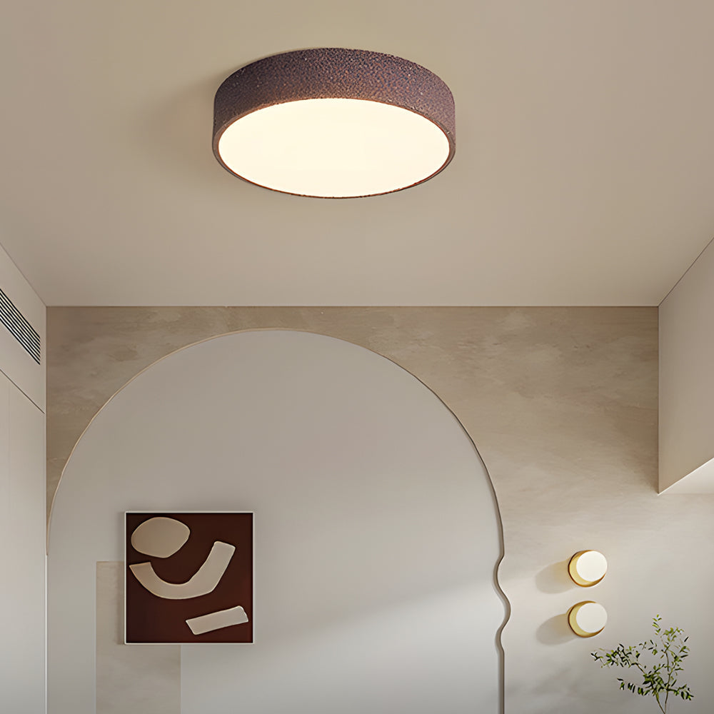 Nordic LED Flush Mount Ceiling Light with 3 Color Dimming for Modern Interiors