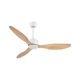 Modern 52 Inch Ceiling Fan with Dimmable LED Light and Remote 3 Blade Silent Motor Flush Mount