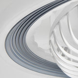 Modern Flush Mount Bladeless Ceiling Fan with Dimmable LED Light and Silent Motor