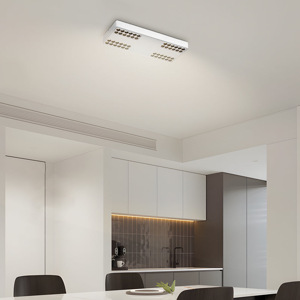 Modern Minimalist Aluminum LED Flush Mount Ceiling Downlight in Square or Rectangular Design