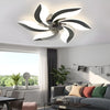 Modern Nordic Flower Shaped LED Ceiling Fan with Three Step Dimming and Timed Shutdown