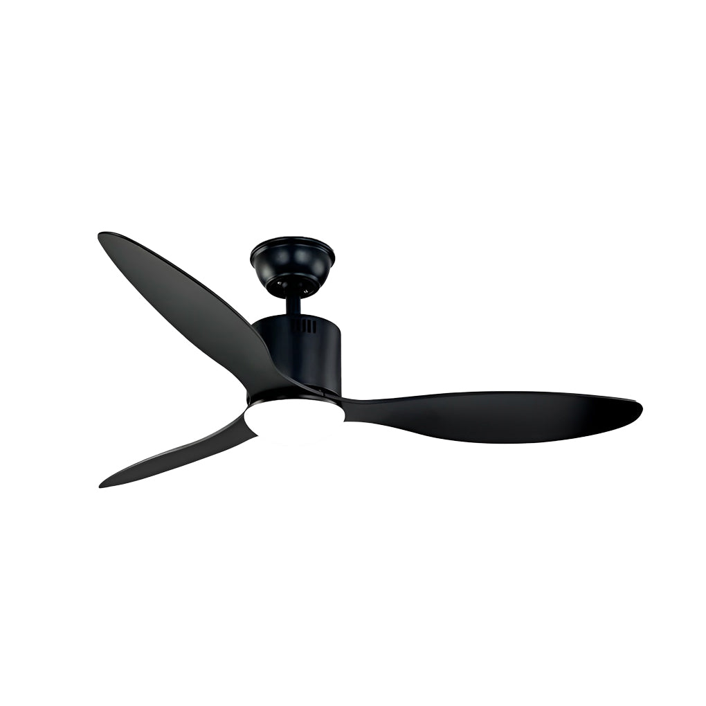 Modern 52 Inch Ceiling Fan with Dimmable LED Light and Remote 3 Blade Silent Motor Flush Mount