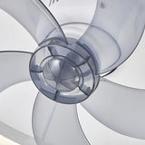Modern Flush Mount Ceiling Fan with Stepless Dimming LED Light and 360 Degree Rotating Airflow