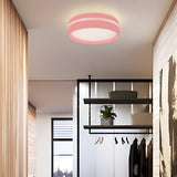 Modern Round LED Flush Mount Ceiling Light with Acrylic Shade for Bedroom Hallway and Living Room