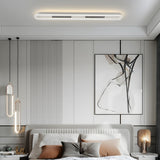 Modern Rounded Rectangular Flush Mount Ceiling Light with 3 Step Color Temperature