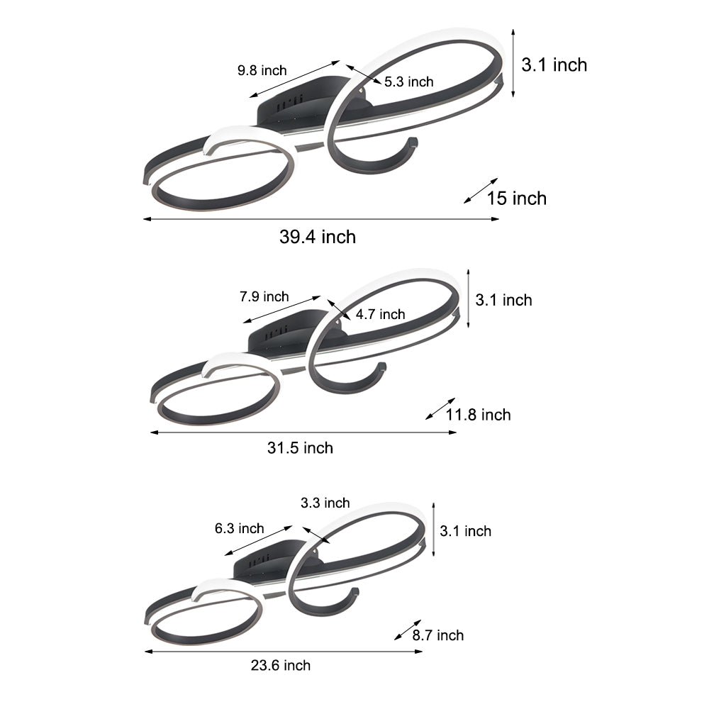 Modern Music Note LED Ceiling Light Artistic Musical Symbols Flush Mount Fixture for Living Room