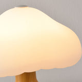 Modern Brushed Metal Mushroom LED Table Lamp with Touch Dimming for Bedroom