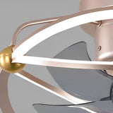 Modern Bladeless Ceiling Fan with Dimmable LED Light and Remote Control for Low Ceilings