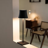 15 Inch Cordless Rechargeable LED Table Lamp Modern Metal Desk Light for Living Room and Patio