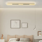 Modern Rounded Rectangular Flush Mount Ceiling Light with 3 Step Color Temperature