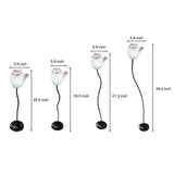 Modern Aesthetic Lotus Flower LED Floor Lamp with Pink and White Glass Shades