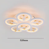 Modern White Flower LED Ceiling Light Dimmable Flush Mount Nordic Bedroom Fixture
