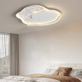 Modern Moon Texture LED Ceiling Light 3 Step Dimming Geometric Flush Mount Lamp