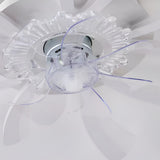 Modern Nordic Flower Shaped LED Ceiling Fan with Three Step Dimming and Timed Shutdown