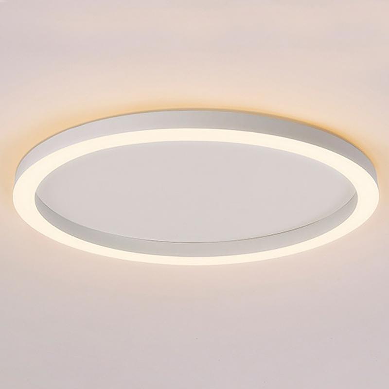 16 Inch Dimmable Round LED Flush Mount Ceiling Light Modern Simple Circle Lamp with Remote Control
