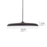 16 Inch Modern Round Metal LED Pendant Light Adjustable Hanging Island Lighting for Kitchen Dining Room
