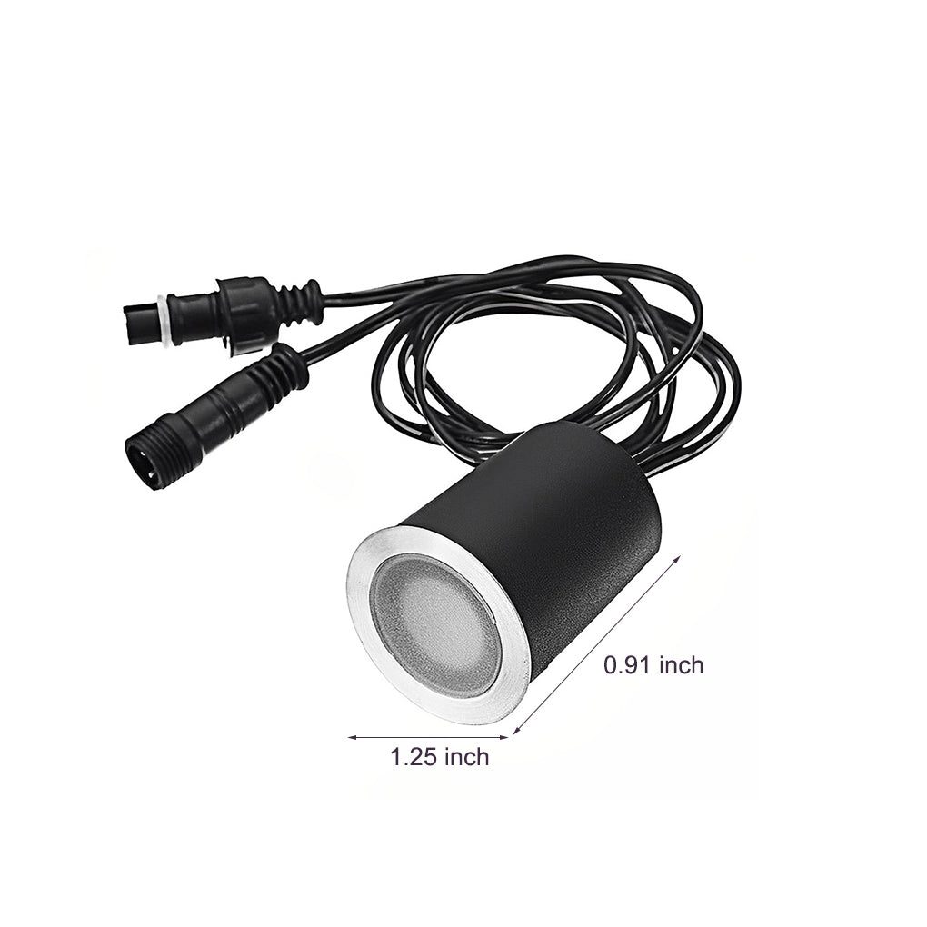 16 Pack Waterproof LED Recessed Deck Lights for Outdoor Stairs and Garden Pathways