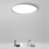 16 Inch Modern Round LED Flush Mount Ceiling Light with Acrylic Edge Design