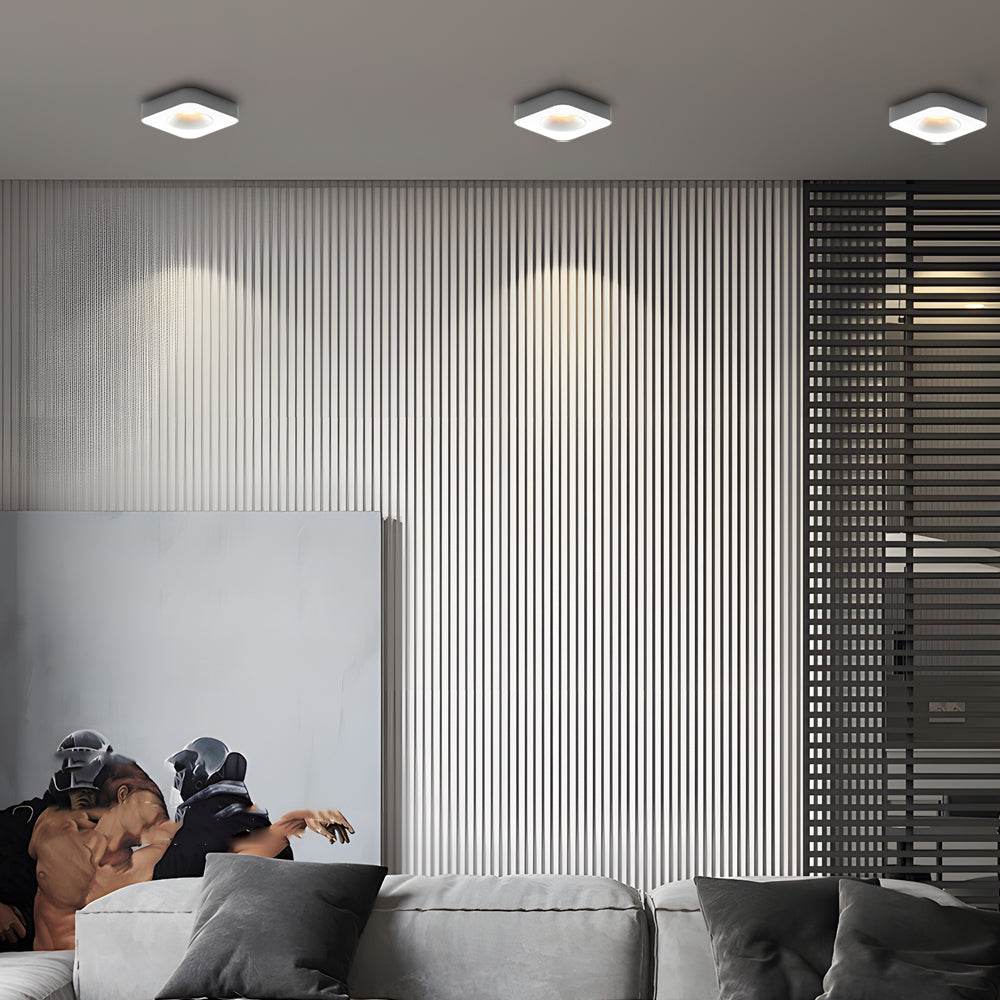 Modern Geometric Ultra Thin LED Ceiling Light with Honeycomb Anti Glare Filter