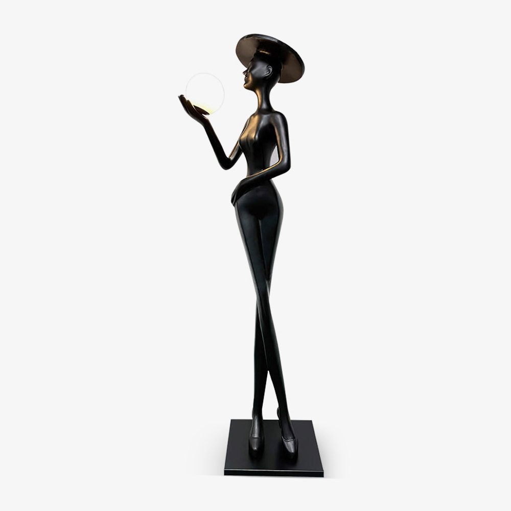 contemporary-sculpture-floor-lamp-with-fiberglass-body-and-glass-globe-shade-for-luxury-interiors