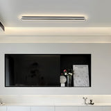 Modern Rounded Rectangular Flush Mount Ceiling Light with 3 Step Color Temperature