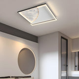 Modern Moon Texture LED Ceiling Light 3 Step Dimming Geometric Flush Mount Lamp