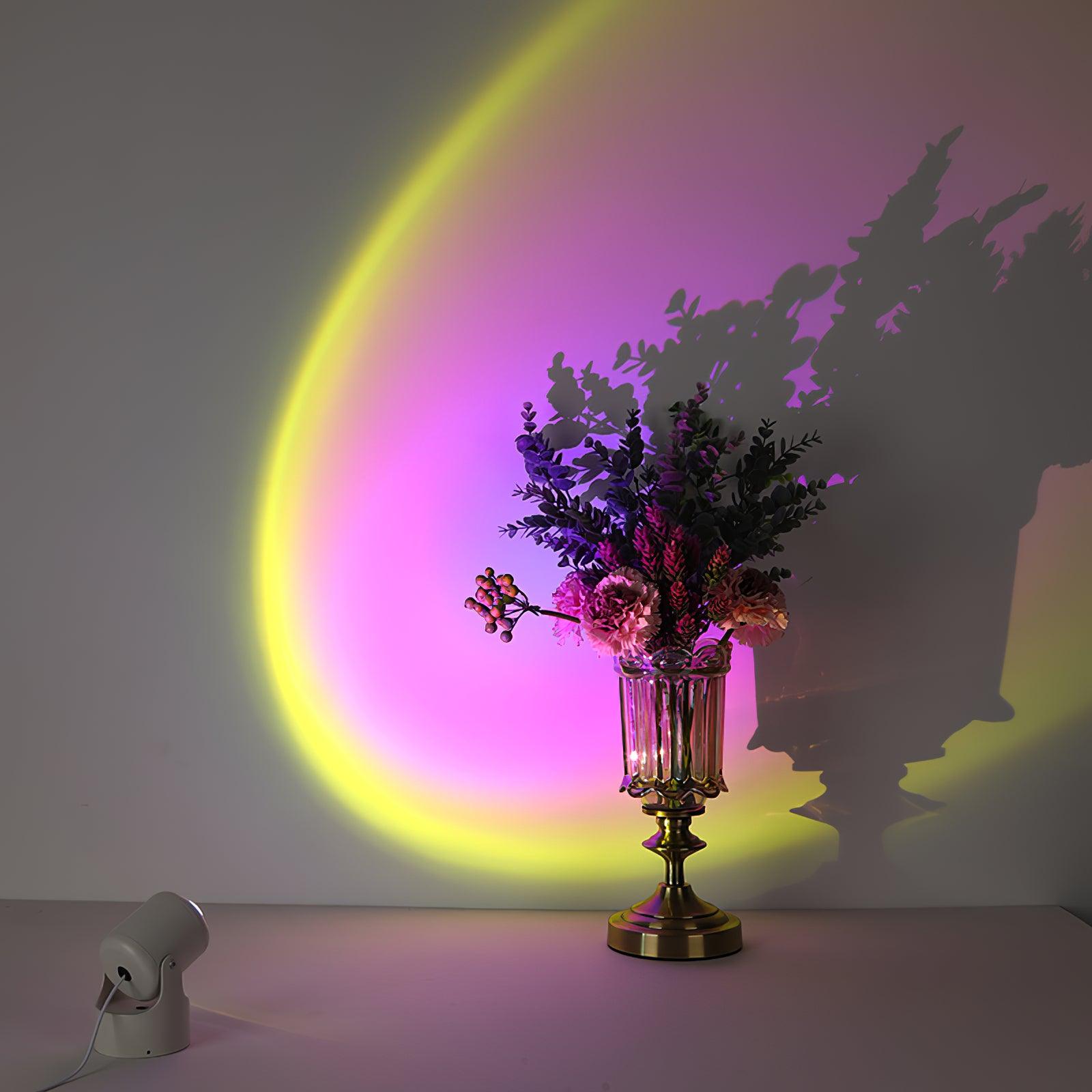 Modern Sunset Projection LED Night Light Table Lamp for Bedroom and Atmosphere