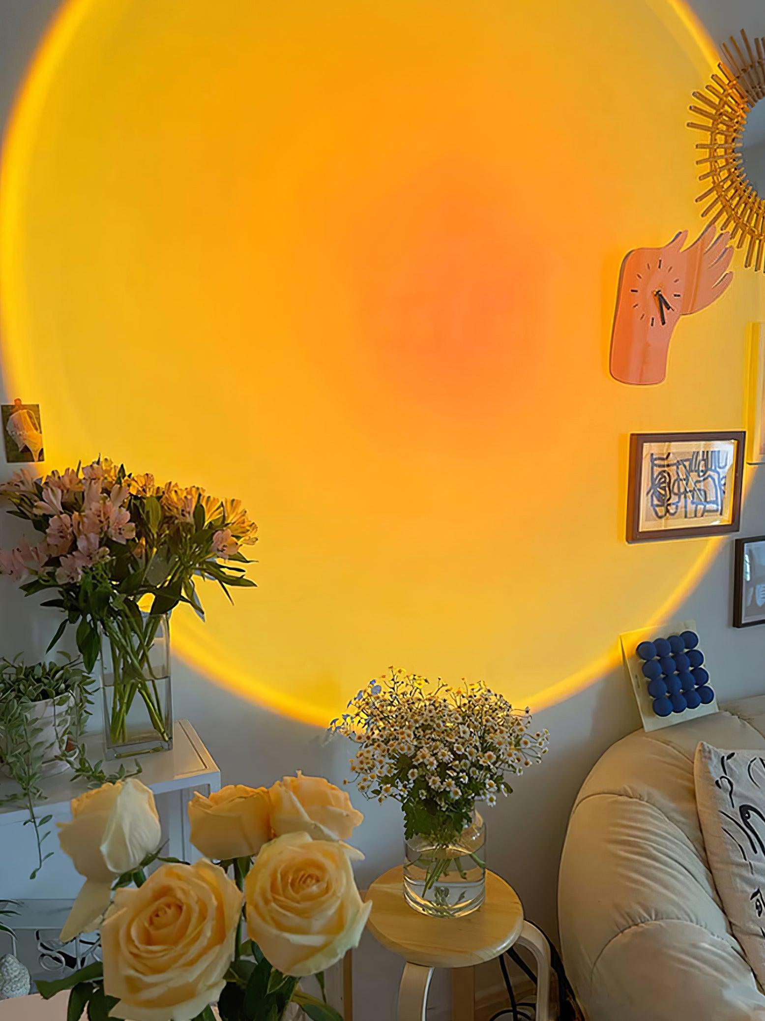 Modern Sunset Projection LED Night Light Table Lamp for Bedroom and Atmosphere
