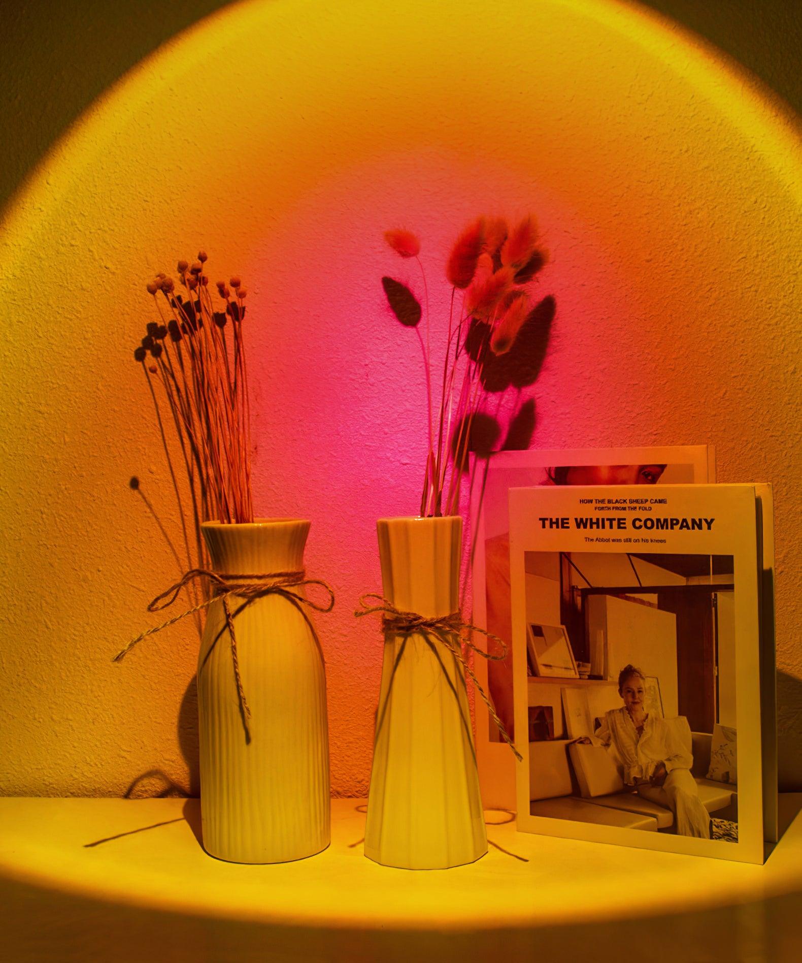 Modern Sunset Projection LED Night Light Table Lamp for Bedroom and Atmosphere