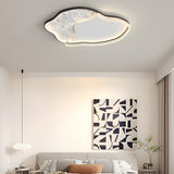 Modern Moon Texture LED Ceiling Light 3 Step Dimming Geometric Flush Mount Lamp
